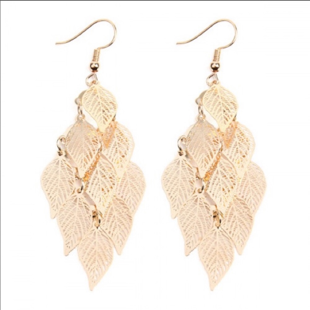 Brand New Filigree Layer Drop Earrings
